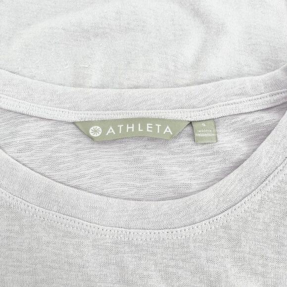 Athleta Tank Top Womens Size S Soft Lilac Semi Sheer Side Slit Layering Workout - Picture 5 of 5